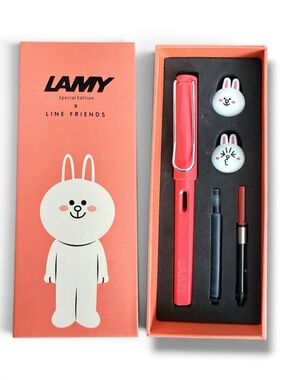 Lamy x Line Friends Limited Edition Cony Safari Fountain Pen Pink Gift Box w/Bag